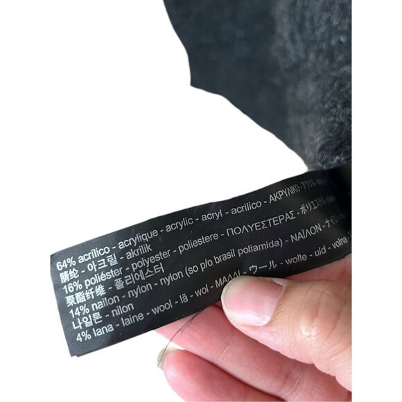 Zara‎ Knit Wool Blend Gray Mock Neck Sweater Dress Size M - Picture 6 of 7